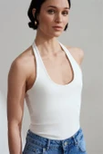 Halter Yaka Top-Ekru 21052-2Y6 thumbnail 3