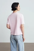 Basic T-Shirt-Toz Pembe 3683-2Y6 thumbnail 4