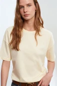 Basic T-Shirt-Açık Sarı 3683-2Y6 thumbnail 3