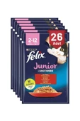 FELIX JUNIOR AGAIL GiJ Beef 85g 26 Adet thumbnail 1