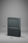 Metal Ayakkabılık 2 li Model  Antrasit thumbnail 7
