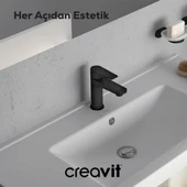 Creavit SR1500S Sharp Lavabo Bataryası - Siyah thumbnail 3