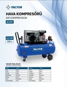 Factor 100 Litre Yağlı Hava Kompresörü 2,5 Hp AC100 thumbnail 2