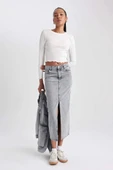 A9585 Long Fit Jean Uzun Etek thumbnail 5