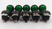 "184" 12 mm Yeşil Push Buton - 10 Adet thumbnail 1
