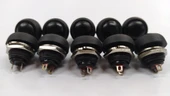 "184" 12 mm Siyah Push Buton - 10 Adet thumbnail 1