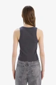 Defacto A1665 Antrasit Fitted U Yaka Basic Düz Fitilli Kaşkorse Atlet thumbnail 6