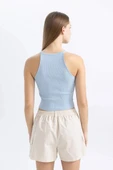 Defacto C4080 Mavi Coool Fitted Fitilli Kaşkorse Basic Düz Atlet thumbnail 8