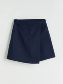 LCW Kids Lacivert Basic Gabardin Kız Çocuk Şort Etek thumbnail 2