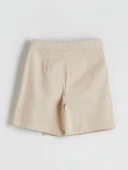 LCW Kids Bej Basic Gabardin Kız Çocuk Şort Etek thumbnail 3