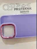 iPhone 14 Pro şeffaf mor renk kılıf thumbnail 3