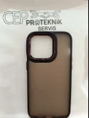 iPhone 14 Pro şeffaf siyah kılıf thumbnail 1