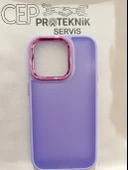iPhone 14 Pro şeffaf mor renk kılıf thumbnail 1
