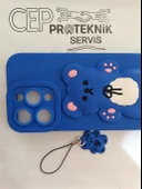 iPhone 14 Pro ayıcıklı lacivert kılıf thumbnail 3