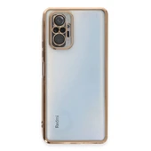 Redmi Note 10 Pro Kılıf Lensli Silikon - Gold thumbnail 2