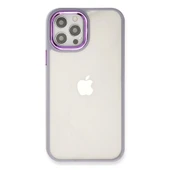 İphone 12 Pro Max Kılıf Dora Kapak - Lila thumbnail 3