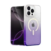 İphone 14 Pro Max Pummel Shiny Magsafe Kapak - Mor thumbnail 1