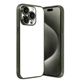 İphone 15 Pro Max Lensli Silikon - Yeşil thumbnail 1