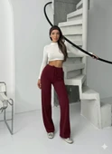 Fitilli şardonlu pantolon bordo thumbnail 3