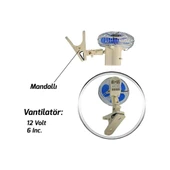 Araç İçi Vantilatör 6" Mandallı 12V thumbnail 2