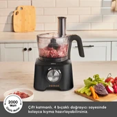 Karaca Mastermaid Power Multifunctional 10 in 1 Mutfak Robotu 2000W Black thumbnail 7