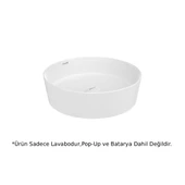 Creavit LP140 LOOP Masa Üstü Çanak Lavabo Beyaz 40cm thumbnail 2