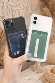 iPhone 16 Kartlıklı Antişok Kılıf Şeffaf thumbnail 2