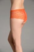 New Bra 9037 Bayan Likralı Dantel String Turuncu thumbnail 2