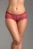 New Bra 9037 Bayan Likralı Dantel String Gül Kurusu thumbnail 4