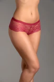New Bra 9037 Bayan Likralı Dantel String Gül Kurusu thumbnail 3