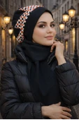 Siyah Kareli Tesettür Bere thumbnail 2