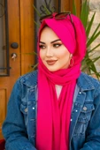 Fuşya Şapkalı Şal thumbnail 2