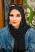 Siyah Kelebek Bone Şal thumbnail 3