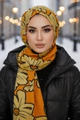 Turuncu Desenli Tesettür Bere thumbnail 2
