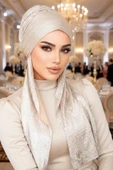 Rose Gold Kelebek Bone Şal thumbnail 2