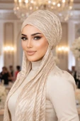 Dore Varaklı Kelebek Bone Şal thumbnail 1