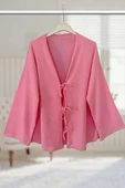 Pembe Önü Bağlamalı Kimono Tunik thumbnail 1