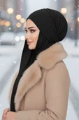 Siyah Fitilli Kelebek Bone Şal thumbnail 3
