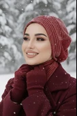 Bordo Desen Tesettür Bere thumbnail 2