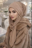 Camel Kelebek Bone Şal thumbnail 2