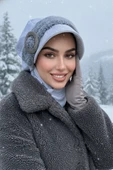Gri Tokalı Tesettür Şapka thumbnail 1