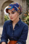 Lacivert Turuncu Şapka Bone thumbnail 3