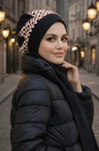 Siyah Kareli Tesettür Bere thumbnail 1