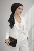 Siyah Dantel Eşarp Bone thumbnail 2