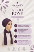 Yağ Yeşili Atkılı Tesettür Bone thumbnail 2
