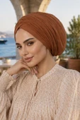 Taba Kendinden Desenli Büzgülü Bone thumbnail 1