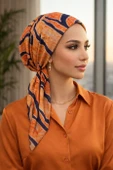 Taba Siyah Desen Eşarp Bone thumbnail 2