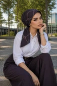 Siyah Marka Desen Eşarp Bone thumbnail 1