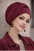 Bordo Burgu Detaylı Bone thumbnail 4