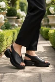 Siyah Kadın Topuklu Sandalet thumbnail 3